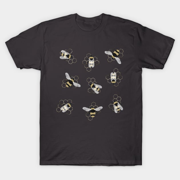 Fancy Bees T-Shirt by ahadden